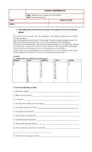 English Worksheet: Daily Routine 