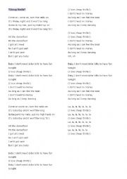 English Worksheet: Sia Cheap THrills