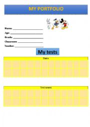 English Worksheet: My portfolio