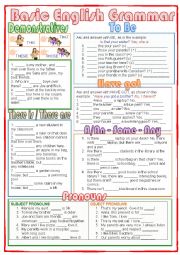 English Worksheet: Basic English Grammar