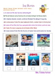 English Worksheet: sea films