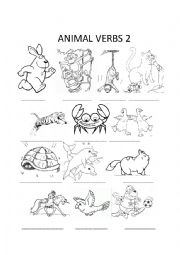 English Worksheet: ANIMAL VERBS WORDSEARCH