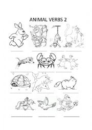 ANIMAL VERBS WORDSEARCH