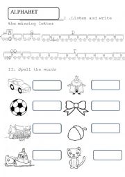 alphabet worksheet