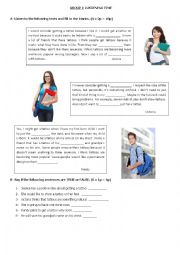 English Worksheet: 9th graders test