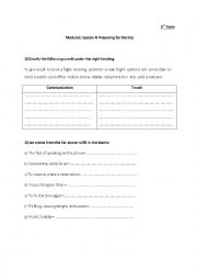 English Worksheet: module 1 lesson 4   8th form