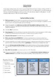 English Worksheet: FCE story writing guide