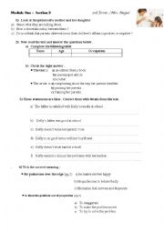 English Worksheet: Module One Section 3