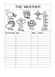 English Worksheet: Weather worksheet