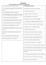 English Worksheet: passive exercises