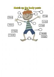 English Worksheet: Body Parts