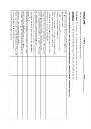 English Worksheet: Point of View Quiz