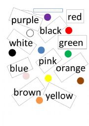 English Worksheet: Color Match Up