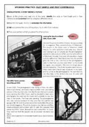 English Worksheet: Past simple and continuous picture