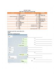 English Worksheet: Internet Slangs activity 