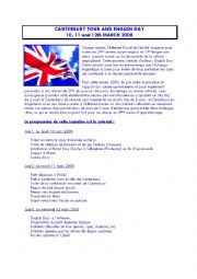 English Worksheet: Canterbury and English Day