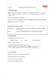 English Worksheet: TED TALK- WHY CRISIS MANAGEMENT IS IMPORTANT