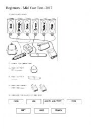 English Worksheet: Revision for Beginning students