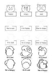 English Worksheet: Feeling - Number 1-5