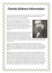 English Worksheet: Charles Dickens 