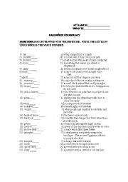 English Worksheet: Spooky Halloween Vocabulary