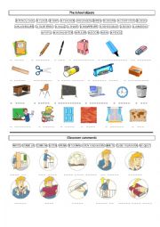 English Worksheet: school supplies and classroom orders