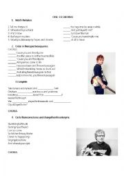 English Worksheet: One Ed Sheeran 
