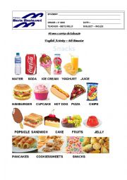 English Worksheet: Snacks are yummi!