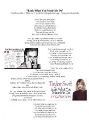English Worksheet: Taylor Swift - Look What You Made Me Do 
