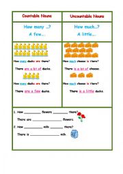 English Worksheet: MANY/MUCH/FEW/LITTLE