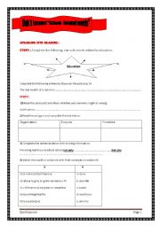 English Worksheet: Unit 2 4th form lesson 1 