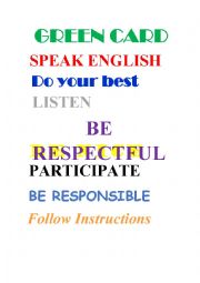 English Worksheet: COLOURFUL CLASSROOM RULES POSTER in imperatives