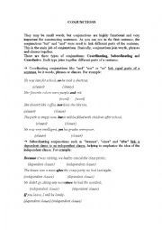 English Worksheet: Guidelines for teaching conjunctions