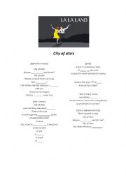 English Worksheet: City of stars