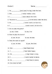 English Worksheet: Grammar