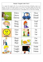 English Worksheet: Domino Irregular verbs Part 2