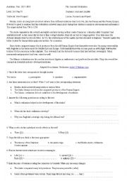 English Worksheet: muslim contribution
