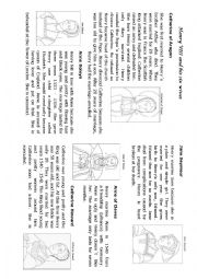 English Worksheet: Henry VIII and his six wives