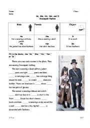 English Worksheet: Steampunk Fashion Exercise