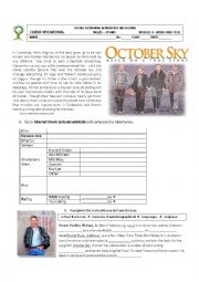 English Worksheet: October Sky - film worksheet