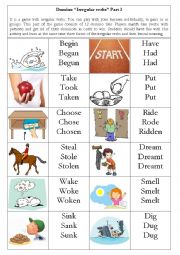 English Worksheet: Domino Irregular verbs Part 3