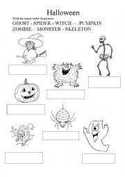 English Worksheet: Halloween vocabulary