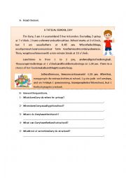 English Worksheet: reading