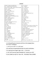 English Worksheet: Acronyms