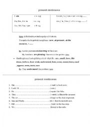 English Worksheet: present continuous