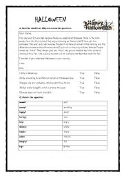 English Worksheet: HALLOWEEN
