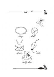 English Worksheet: toys activities