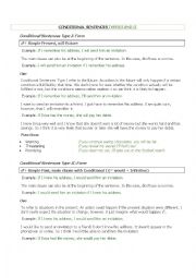 English Worksheet: Conditional types I and II