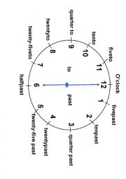 English Worksheet: teaching telling the time