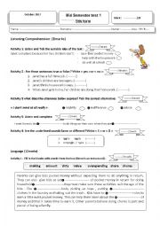 English Worksheet: family life 